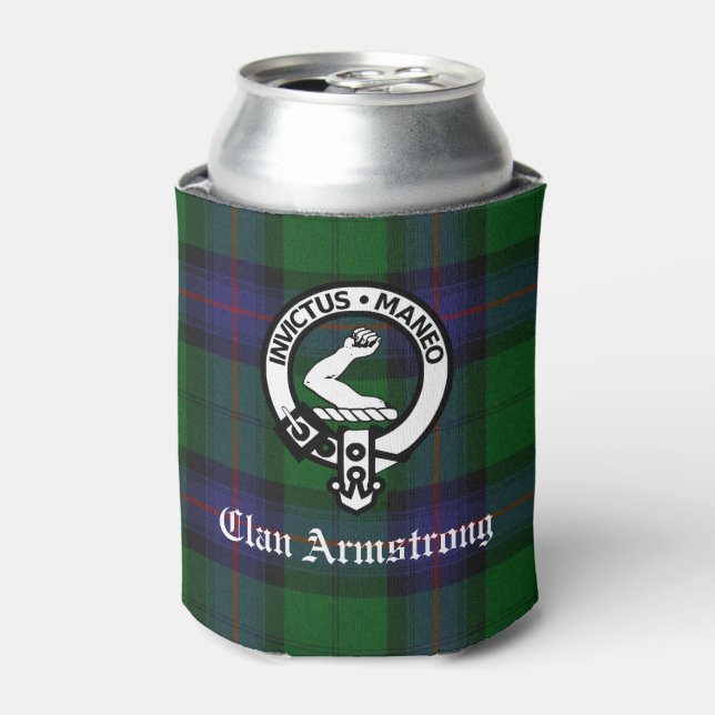 Porta-lata Clan Armstrong Crest Crachá e Tartan (Can Front)