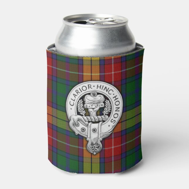 Porta-lata Clan Buchanan Crest & Tartan (Can Front)