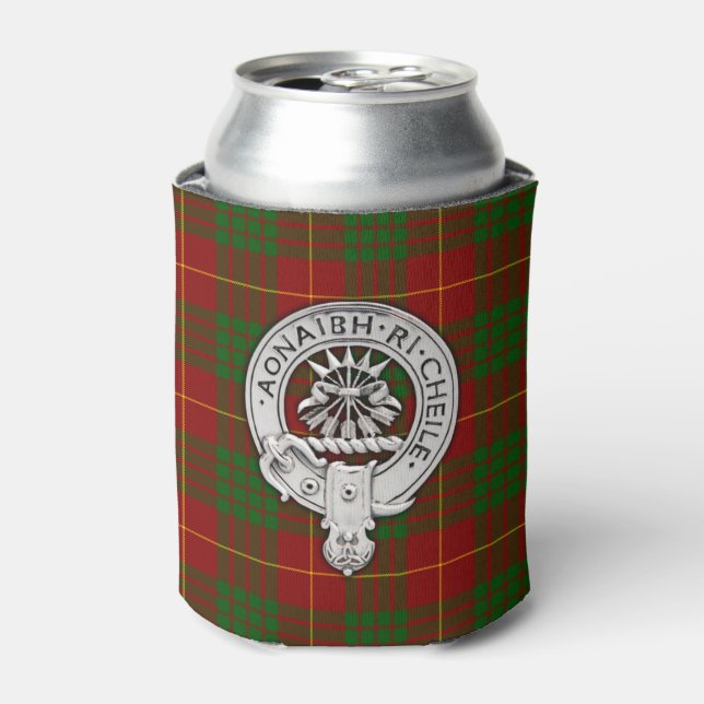 Porta-lata Clan Cameron Crest & Tartan (Can Front)