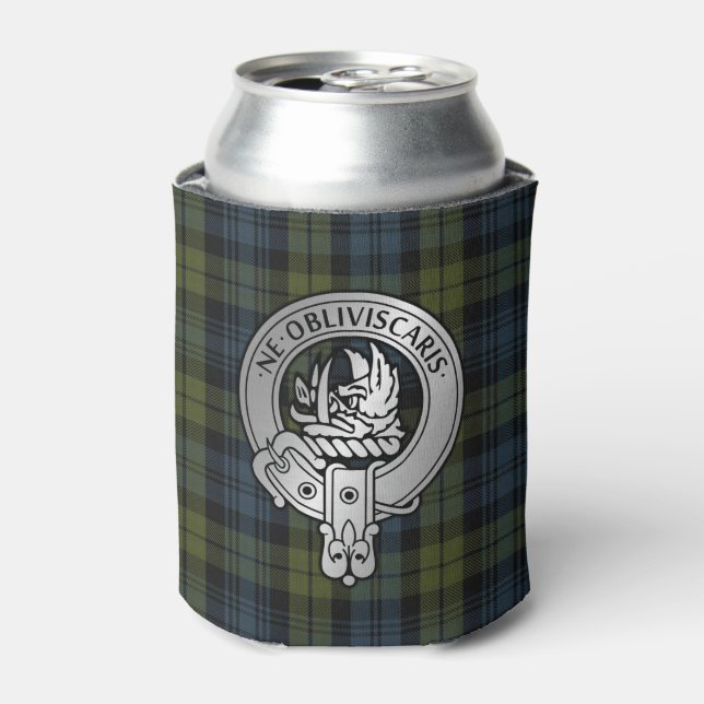Porta-lata Clan Campbell Crest & Tartan (Can Front)