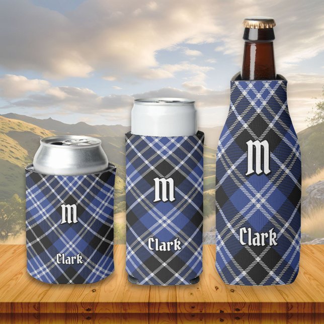 Porta-lata Clan Clark Tartan (Criador carregado)