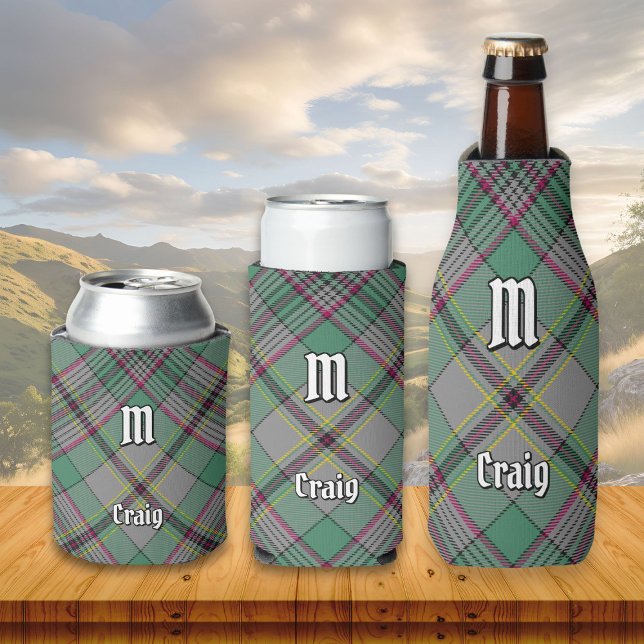 Porta-lata Clan Craig Tartan Can Cooler (Criador carregado)