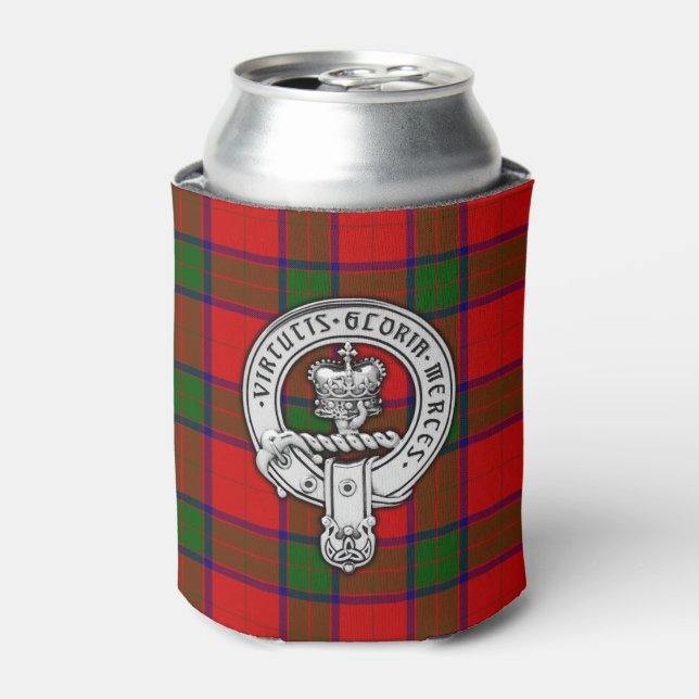 Porta-lata Clan Donnachaidh (Robertson) Crest & Tartan (Can Front)