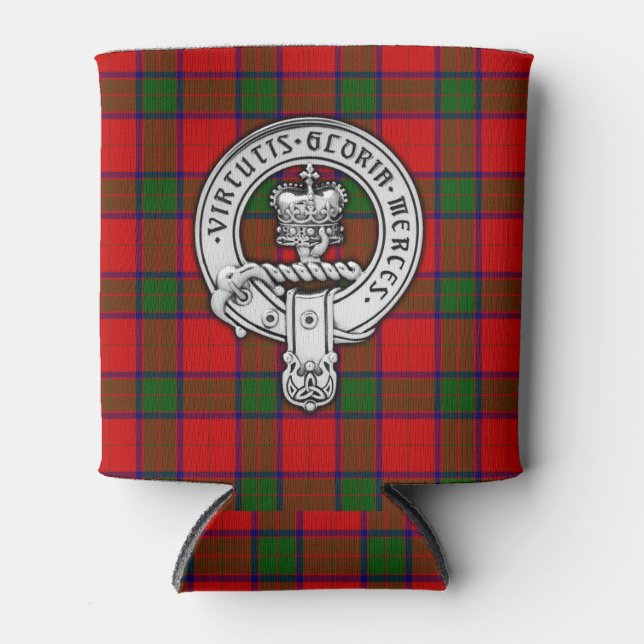 Porta-lata Clan Donnachaidh (Robertson) Crest & Tartan (Frente)