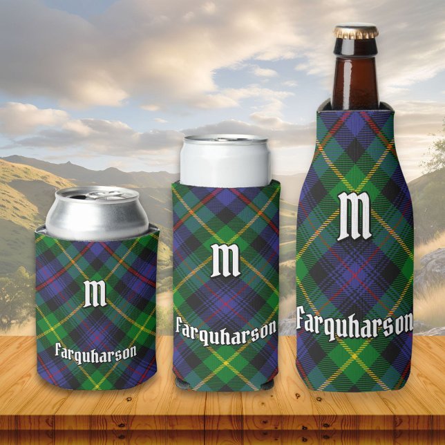 Porta-lata Clan Farquharson Tartan Can Cooler (Criador carregado)