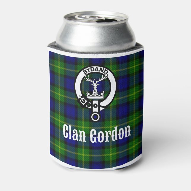 Porta-lata Clan Gordon Tartan Crest (Can Back)