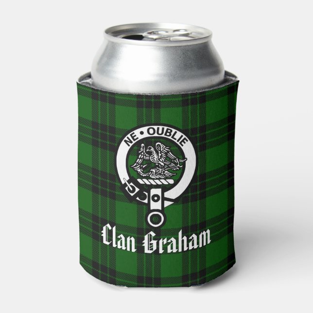 Porta-lata Clan Graham Crest Crachá e Tartan (Can Front)