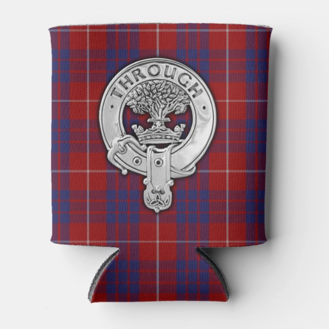 Porta-lata Clan Hamilton Crest & Tartan (Frente)