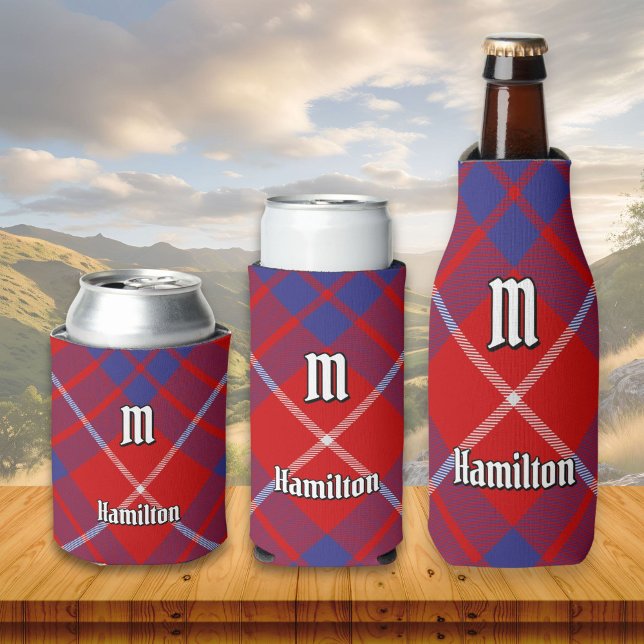 Porta-lata Clan Hamilton Red Tartan Can Cooler (Criador carregado)