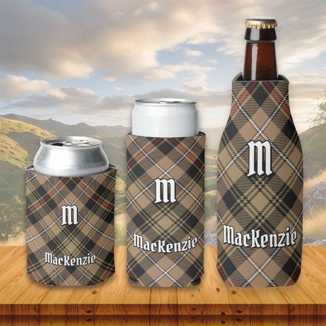 Porta-lata Clan MacKenzie caçando Brown Tartan pode resfriar (Criador carregado)