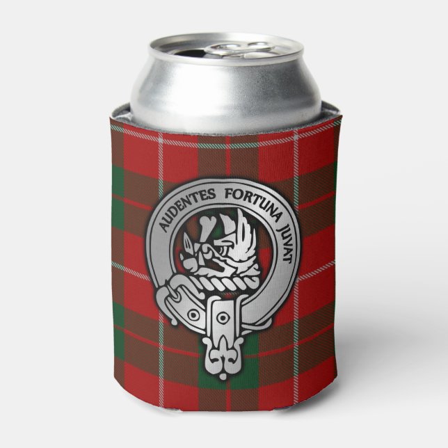 Porta-lata Clan MacKinnon Crest & Tartan (Can Front)