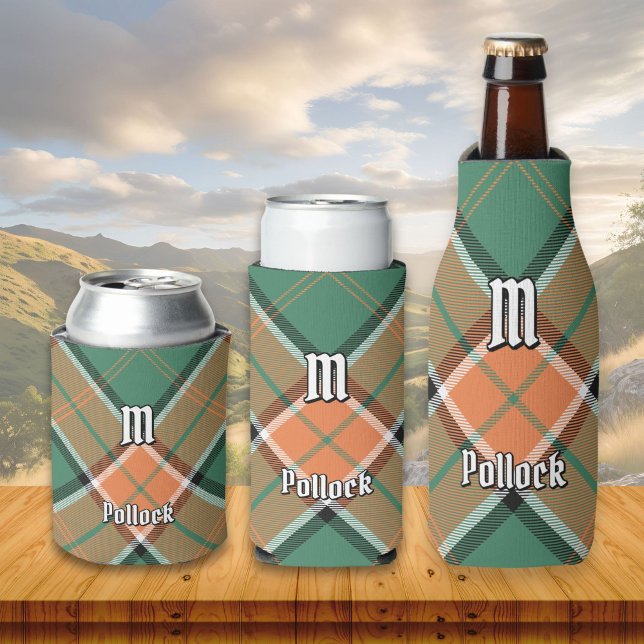 Porta-lata Clan Pollock Tartan Can Cooler (Criador carregado)