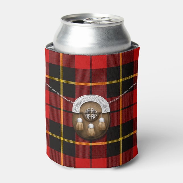 Porta-lata Clan Wallace Tartan E Sporran (Can Front)