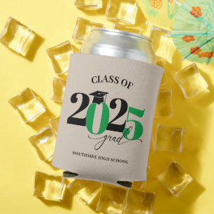 Porta-lata Classe de 2025 Formando Verde moderno