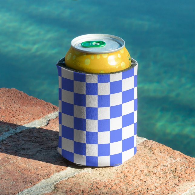 Porta-lata Classic visual sapphire checkerboard  (Piscina in situ)
