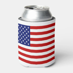 Porta-lata Clássico Bandeiras Americanas E Texanas Patriótica