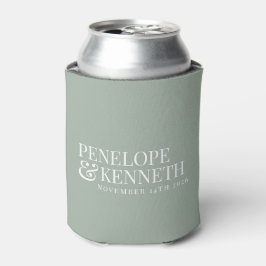 Porta-lata Clássico Elegante Simples Casamento Personalizado 