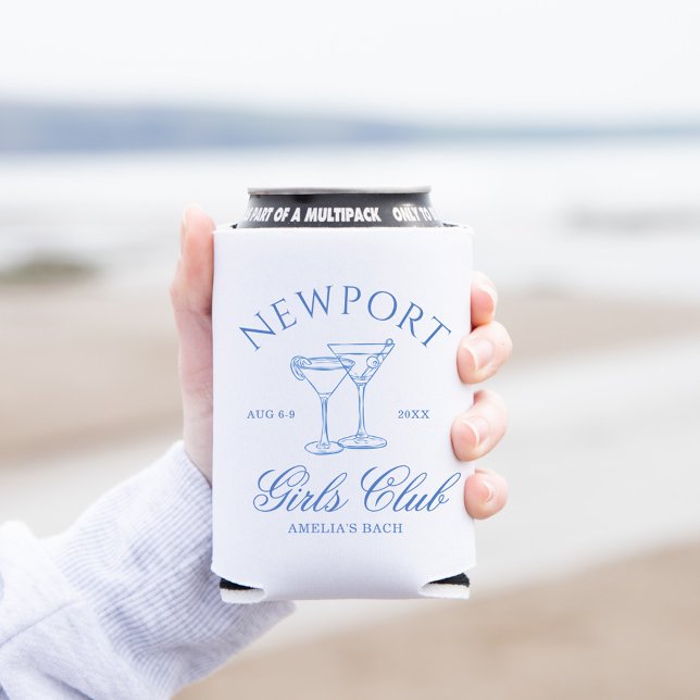 Porta-lata Clube da Bachelorette Azul da Praia Costeira (Criador carregado)