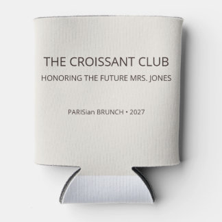 Porta-lata Clube de Croissant Espresso Chic para Despedida de