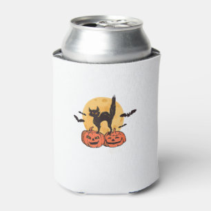 Porta-lata Clube de Gato Negro, Ghots Cat, Retro Halloween,
