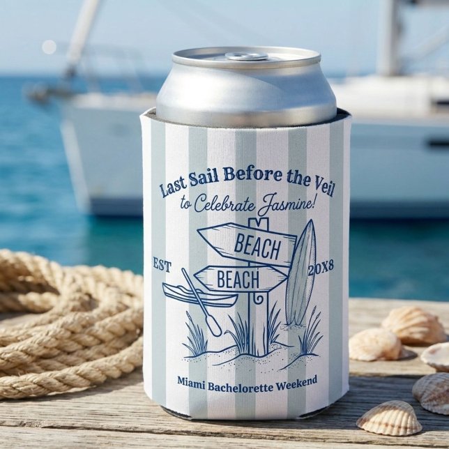 Porta-lata Coastal cowgirl Blue Ocean Bachelorette weekend (Criador carregado)