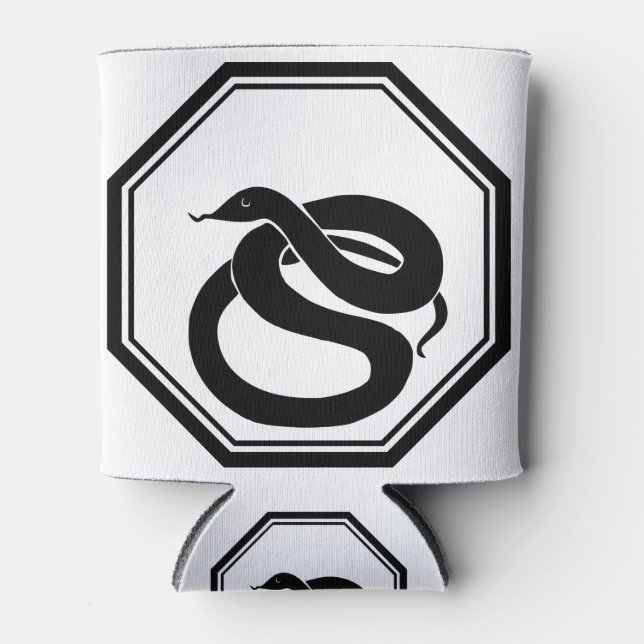 Porta-lata Cobra preto (Frente)