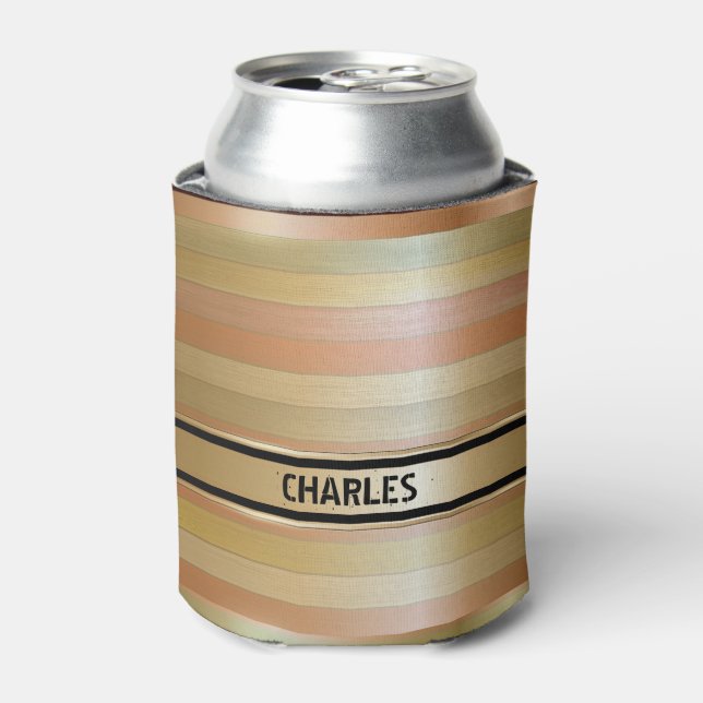 Porta-lata Cobre E Douradas Monogramas (Can Front)