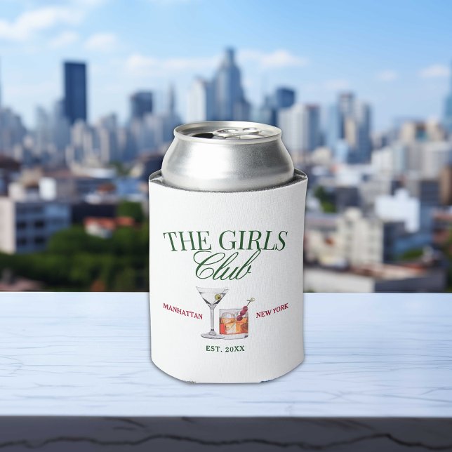 Porta-lata Cocktails clássicos Green & Red Girl's Club (Criador carregado)