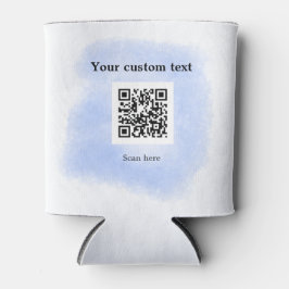 Porta-lata código de verificação QR de cor aquática azul adic