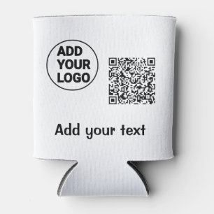 Porta-lata Código QR minimalista simples adicionar logotipo n