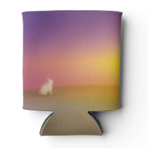 Coelho Branco Bonito no Monte Grassy no nascer do