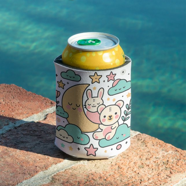 Porta-lata Coelho Caprichoso e Urso Abraçando a Lua (Piscina in situ)