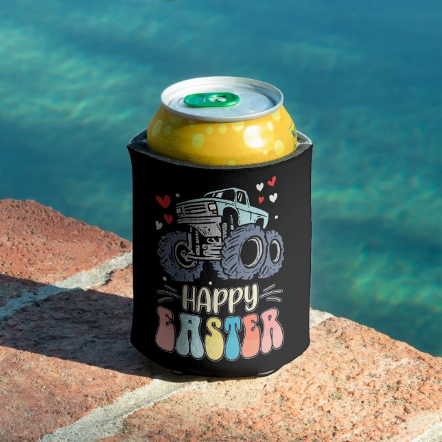 Porta-lata Coelho de Páscoa de Caminhão Monstro Feliz Ovos (Piscina in situ)