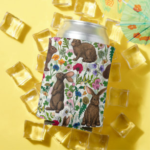 Porta-lata Coelhos e flora florestal podem arrefecer