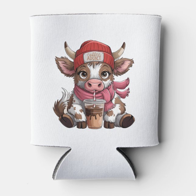 Porta-lata Coffee Addict Cow (Frente)