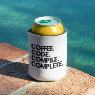 Porta-lata Coffee Code Compile Complete Funny Programer Geek