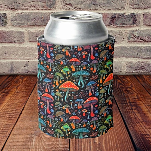 Porta-lata Cogumelos Mágicos Bioluminescentes (Criador carregado)