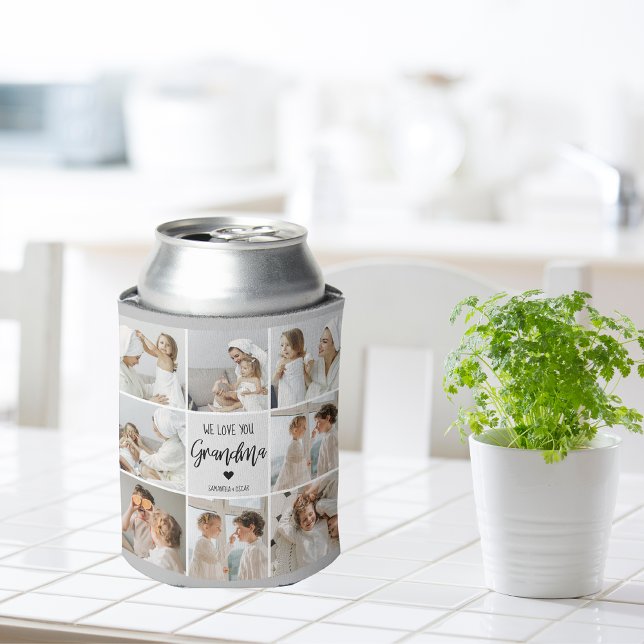 Porta-lata Colagem De Cinzas Fotográficas Que Amo Sua Avó Mel (Criador carregado)