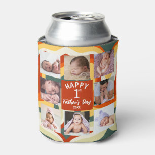 Porta-lata Colagem de Fotografias do Retro Happy First Dia de
