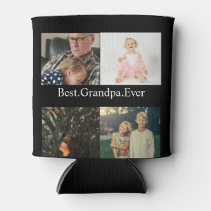 Porta-lata Colagem de Fotografias Personalizada 4 Melhor Avô