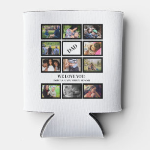 Porta-lata Colagem de Fotos Personalizada do Dia de os pais M