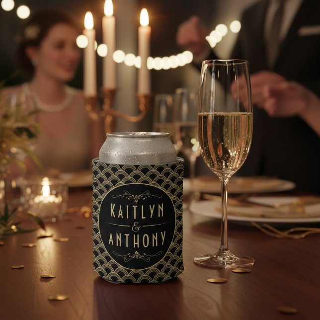 Porta-lata Coleção de Casamentos Art Deco Gatsby, de 1920 (Criador carregado)