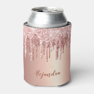 Porta-lata Colírio na moda de cobre, rosa de cobre, dourado, 