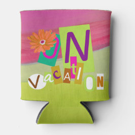 Porta-lata Colorful Unique Retro Vacay Mode