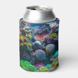 Porta-lata Colorido Coral Subaquático