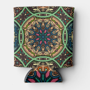Porta-lata Colorido Mandala: Vintage Floral Hand Drawn