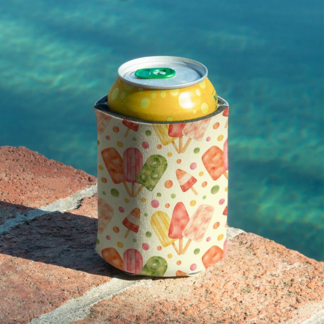 Porta-lata Coloridos de Aquarelas Coloridas (Piscina in situ)