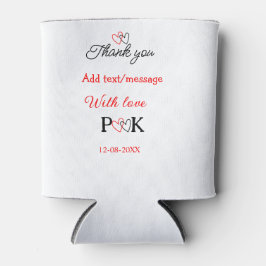 Porta-lata Com amor adicione o nome do casal letra obrigado a