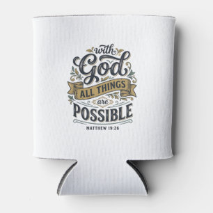 Porta-lata Com Deus Todas as Coisas São Possíveis Vintage Cri