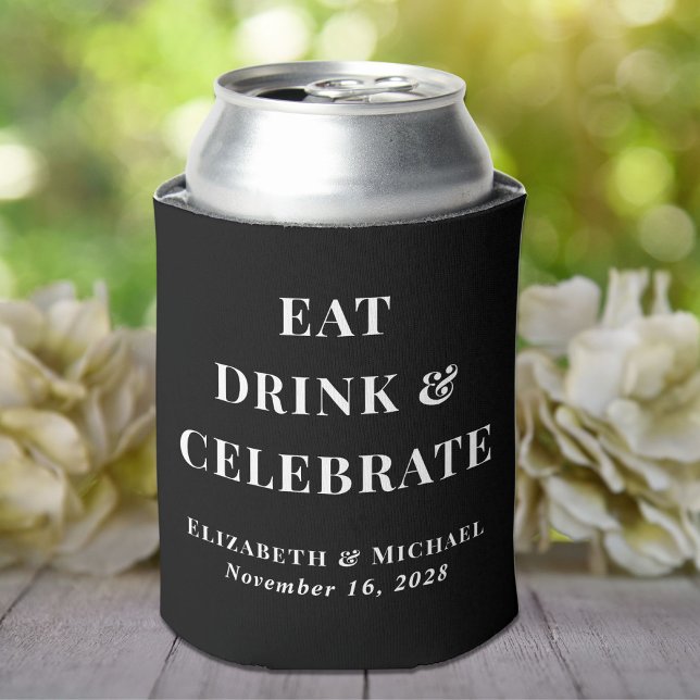 Porta-lata Coma Beba Celebre Casamento Preto (Criador carregado)